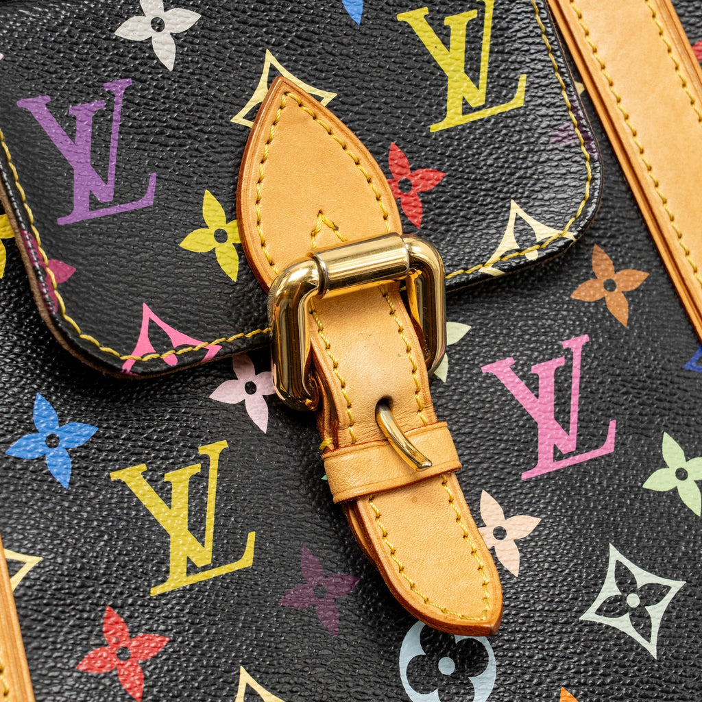 Louis Vuitton Aurelia Shoulder Bag Monogram Canvas Black/ Multicolour GHW