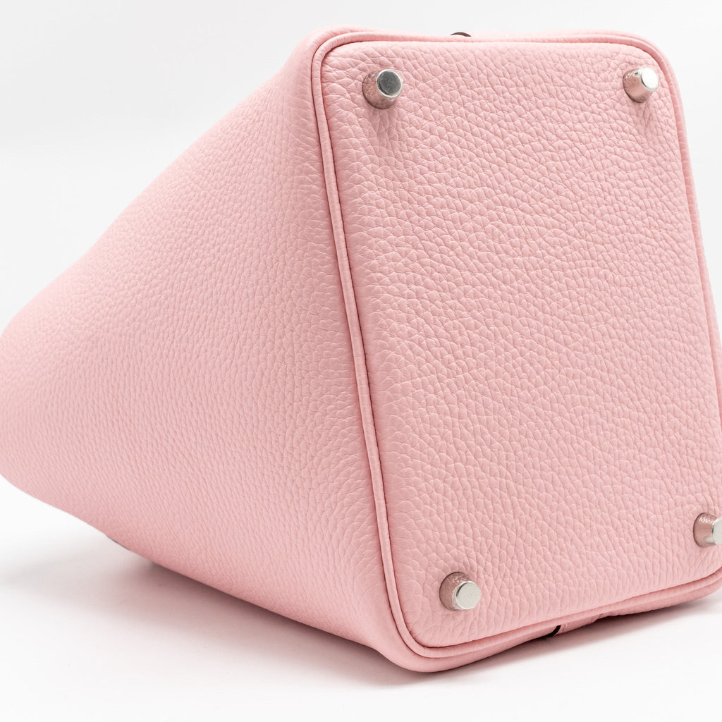 Hermes Picotin 18 Lock Bag Clemence 3Q Rose Sakura SHW