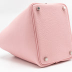 Hermes Picotin 18 Lock Bag Clemence 3Q Rose Sakura SHW