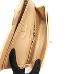 CHANEL MEDIUM CLASSIC DOUBLE FLAP BAG CAVIAR BEIGE SHW