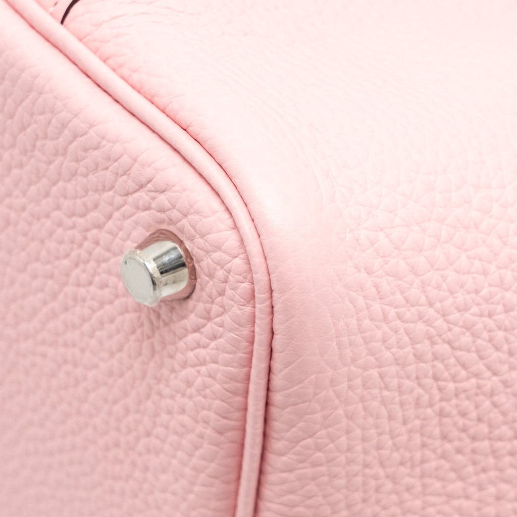 Hermes Picotin 18 Lock Bag Clemence 3Q Rose Sakura SHW
