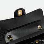 CHANEL SMALL CLASSIC DOUBLE FLAP BAG CAVIAR BLACK GHW