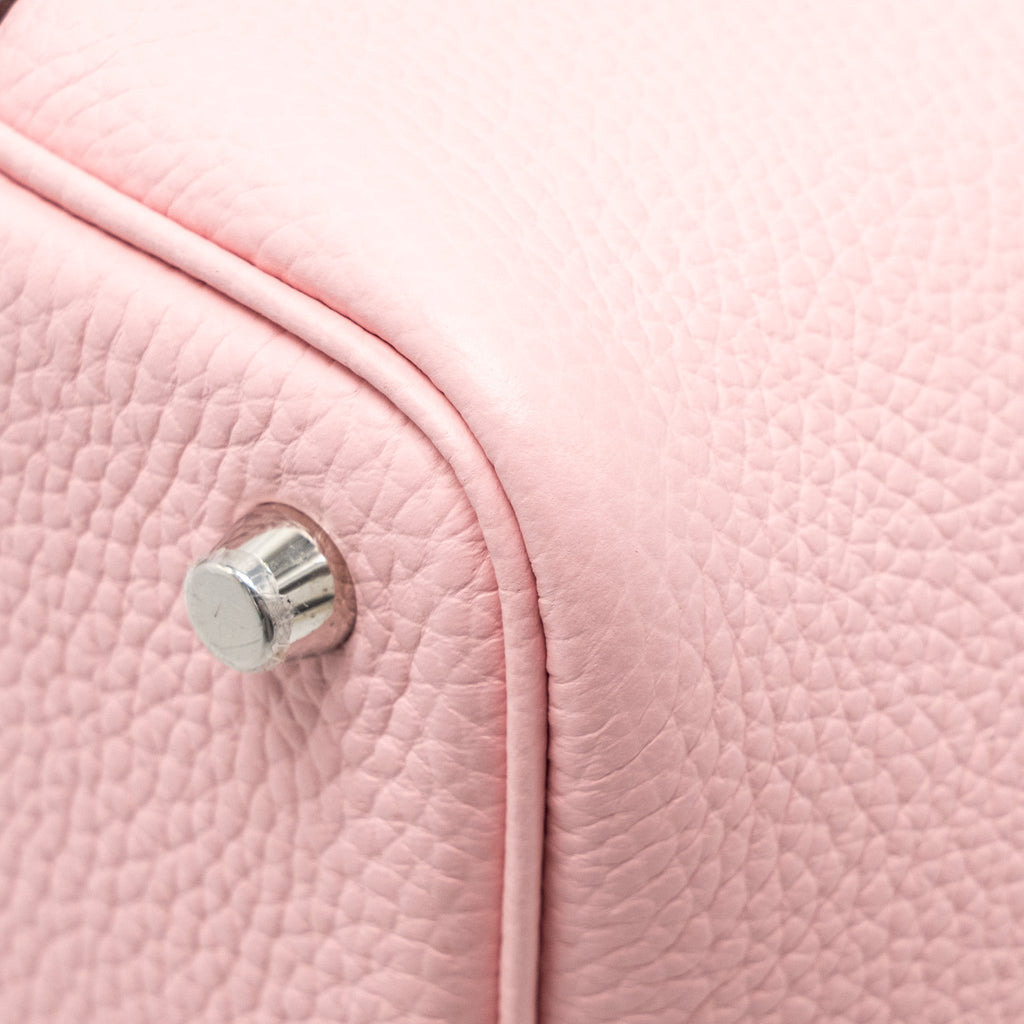 Hermes Picotin 18 Lock Bag Clemence 3Q Rose Sakura SHW
