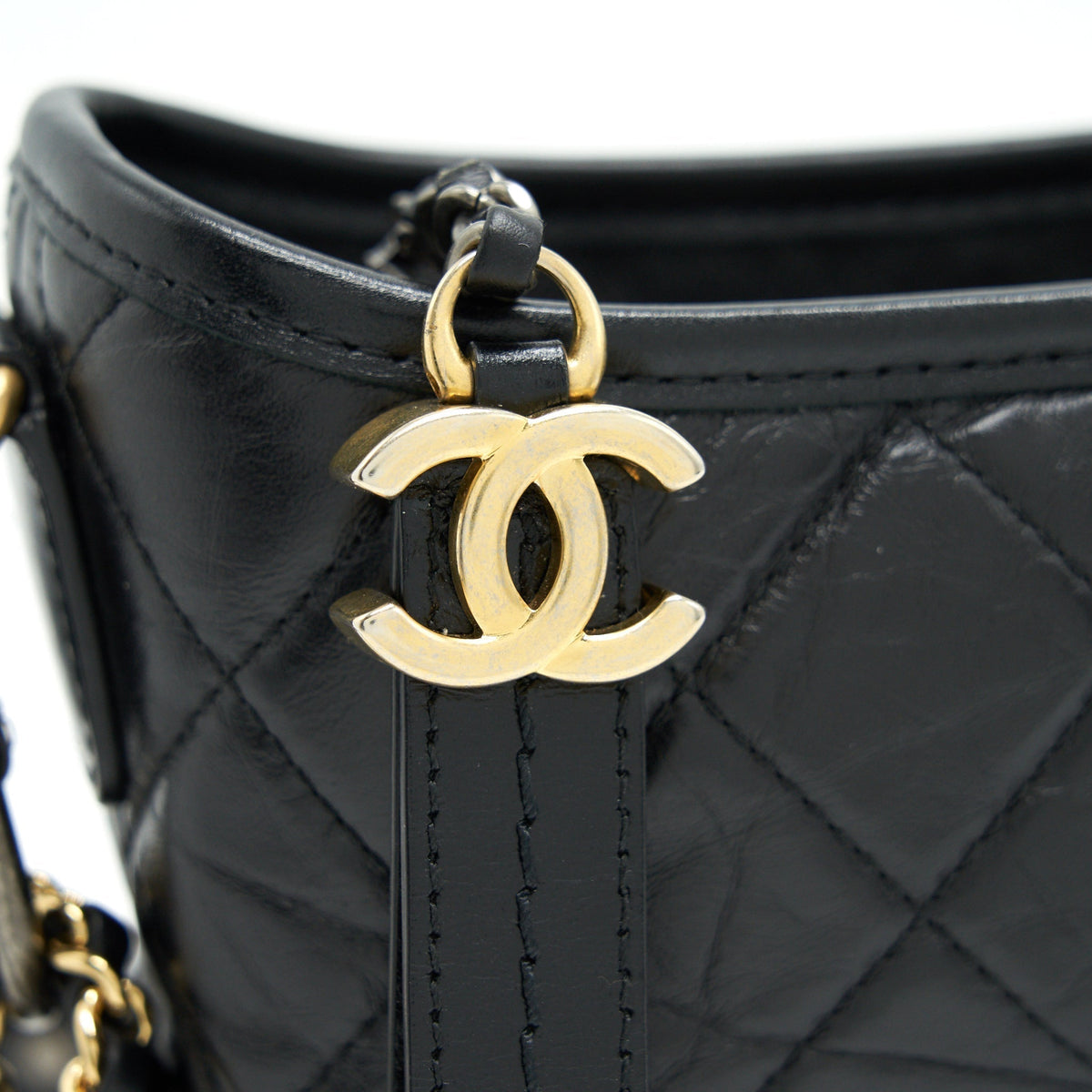CHANEL SMALL BLACK GABRIELLE HOBO BAG