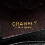 CHANEL SMALL CLASSIC DOUBLE FLAP BAG CAVIAR BLACK GHW