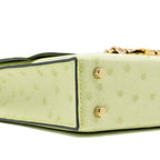 Hermes Mini Verrou Ostrich R9 Jaune Bourgeon GHW