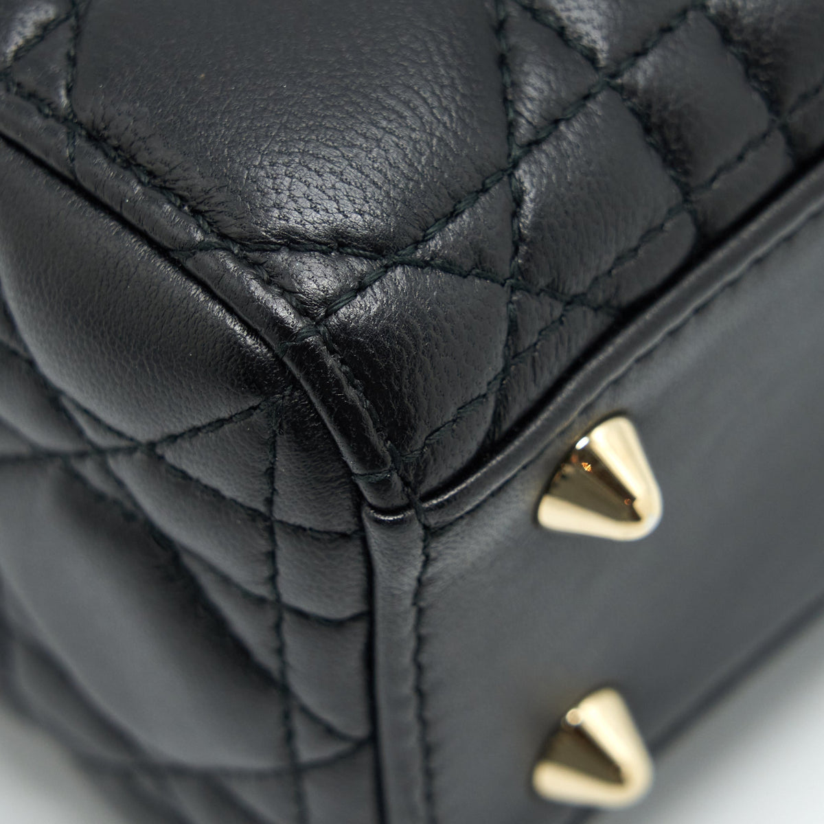 DIOR LADY DIOR SMALL MY ABC BAG LAMBSKIN BLACK LGHW