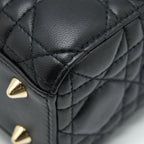 DIOR LADY DIOR SMALL MY ABC BAG LAMBSKIN BLACK LGHW