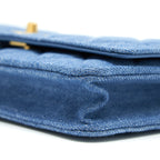CHANEL 22C PEARL CRUSH WALLET ON CHAIN DENIM GHW