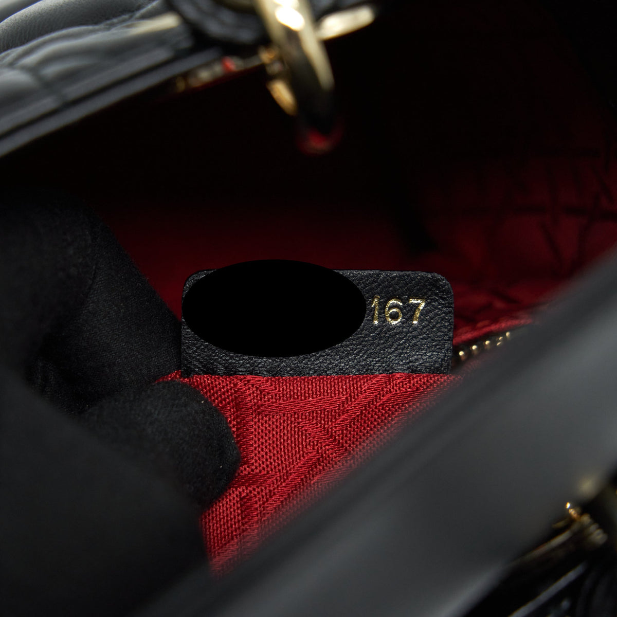 DIOR LADY DIOR SMALL MY ABC BAG LAMBSKIN BLACK LGHW