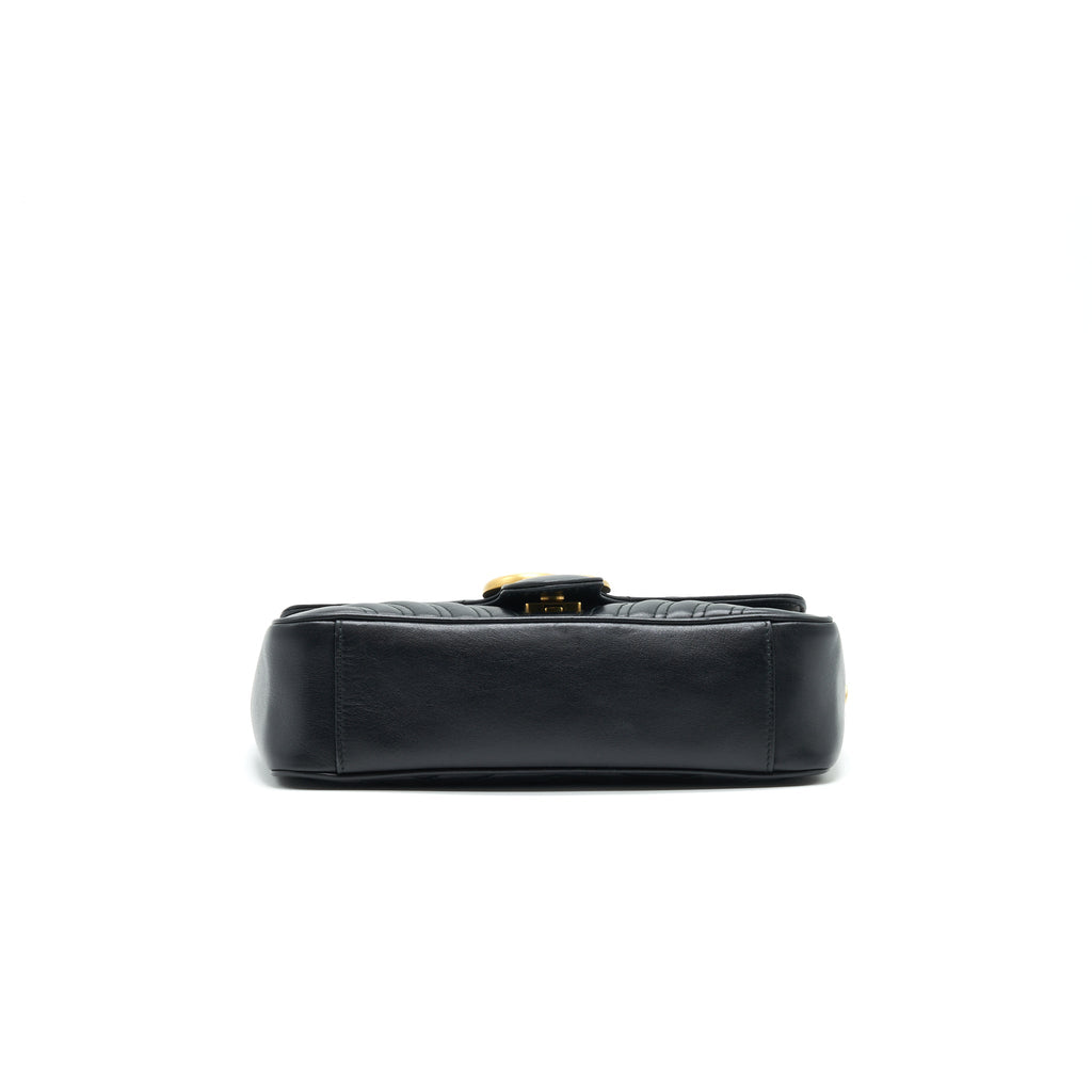 GUCCI GG MARMONT SMALL SHOULDER BAG BLACK