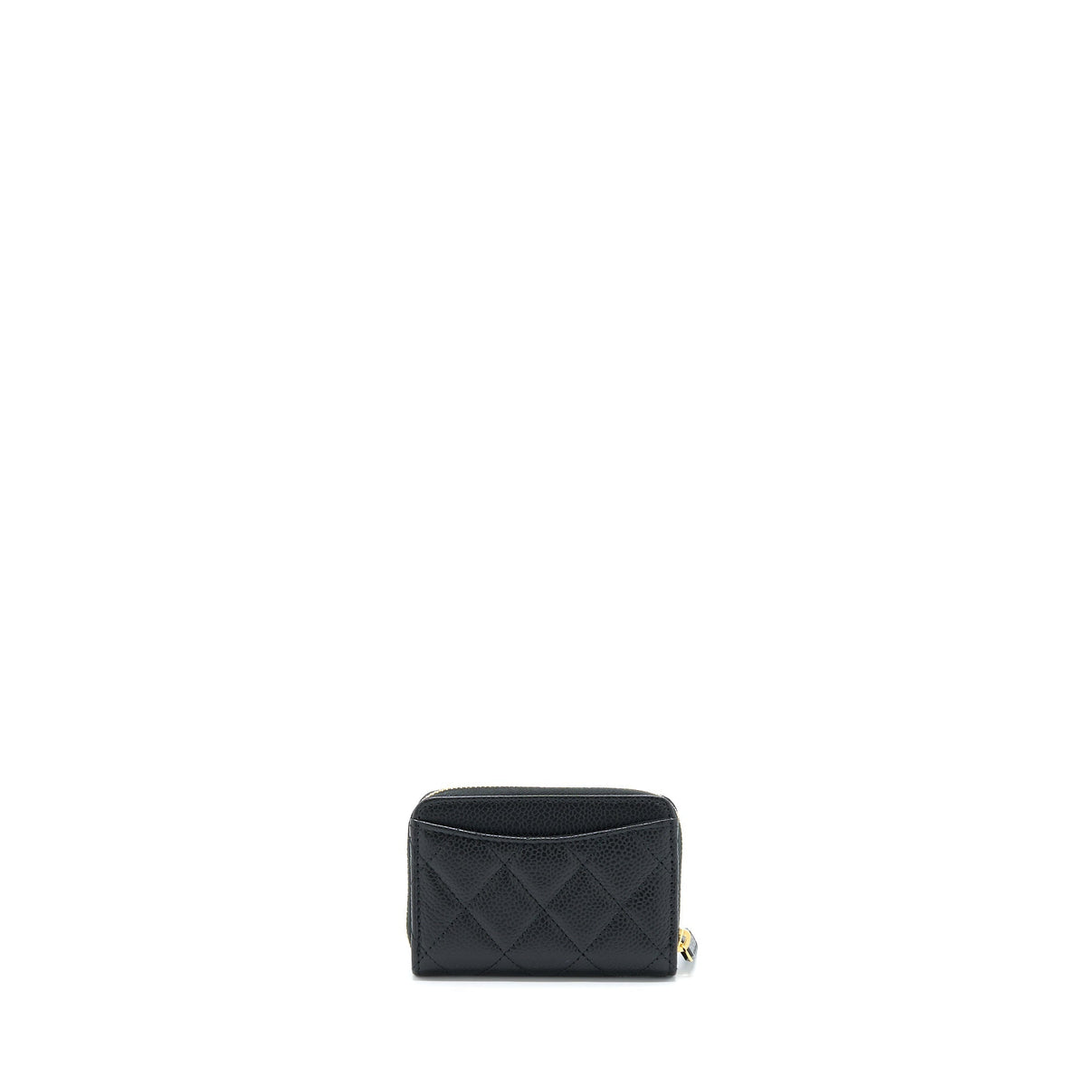 CHANEL ZIP SMALL CARD HOLDER CAVIAR BLACK GHW