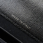 CHANEL 22S COCO LETTERING MINI FLAP BAG WITH ENAMEL TOP HANDLE CAVIAR BLACK SHW