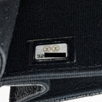 CHANEL 22S COCO LETTERING MINI FLAP BAG WITH ENAMEL TOP HANDLE CAVIAR BLACK SHW