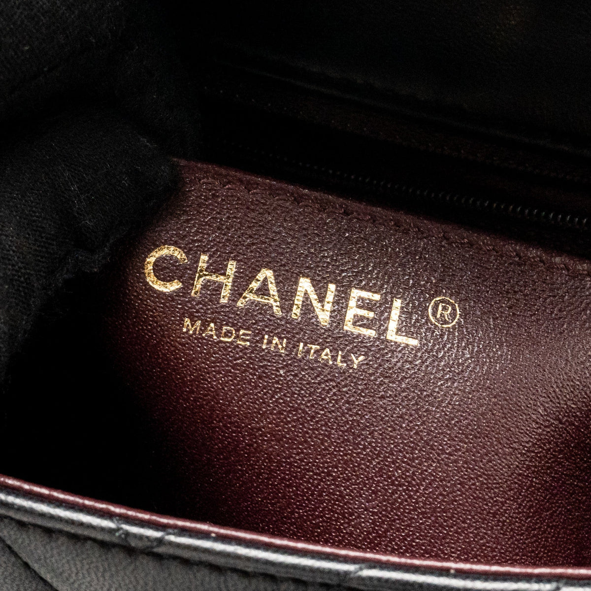 CHANEL MINI RECTANGULAR FLAP BAG CHEVRON LAMBSKIN BLACK LGHW