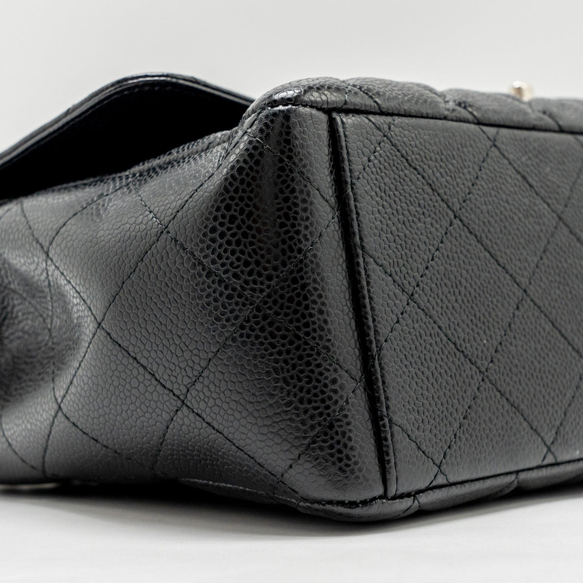 CHANEL MAXI CLASSIC DOUBLE FLAP BAG CAVIAR BLACK SHW