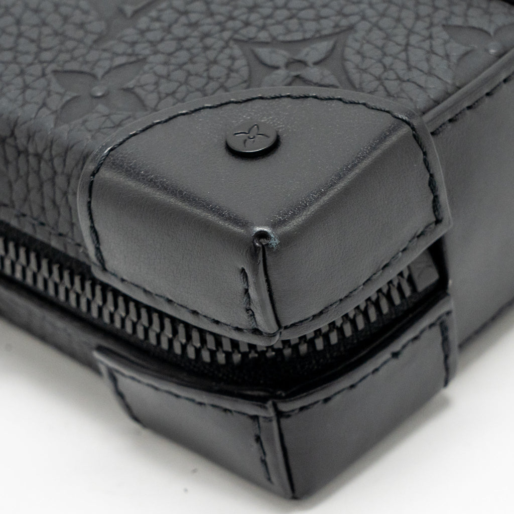 Louis Vuitton Soft Trunk Wallet Monogram Taurillon Leather Black with Black Hardware