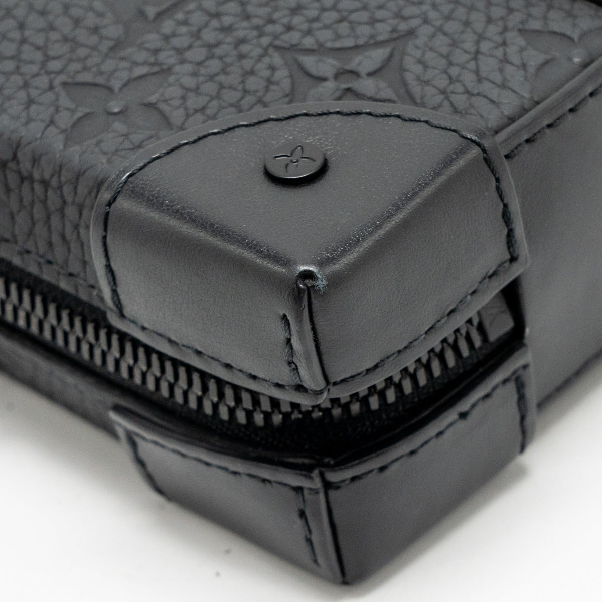 Louis Vuitton Soft Trunk Wallet Monogram Taurillon Leather Black with Black Hardware