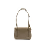 Chanel Small Preppy Coco Shoulder Flap Bag Grained Shiny Calfskin Dark Khaki GHW (Microchip)
