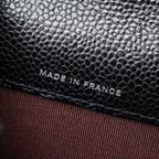 CHANEL CLASSIC FLAP CARD HOLDER CAVIAR BLACK SHW (MICROCHIP)