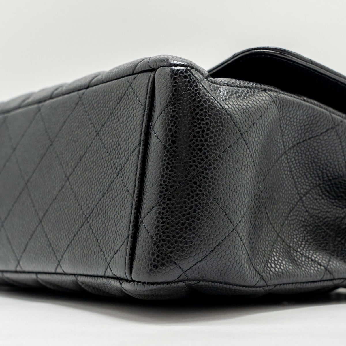 CHANEL MAXI CLASSIC DOUBLE FLAP BAG CAVIAR BLACK SHW