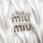 Miu Miu wander hobo bag Nappa leather silver SHW