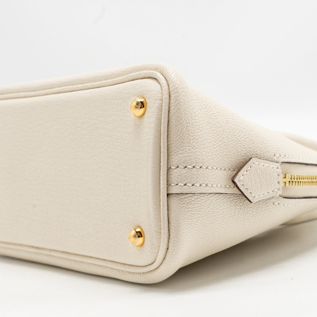 Hermes Mini Bolide Chèvre Mysore Nata GHW