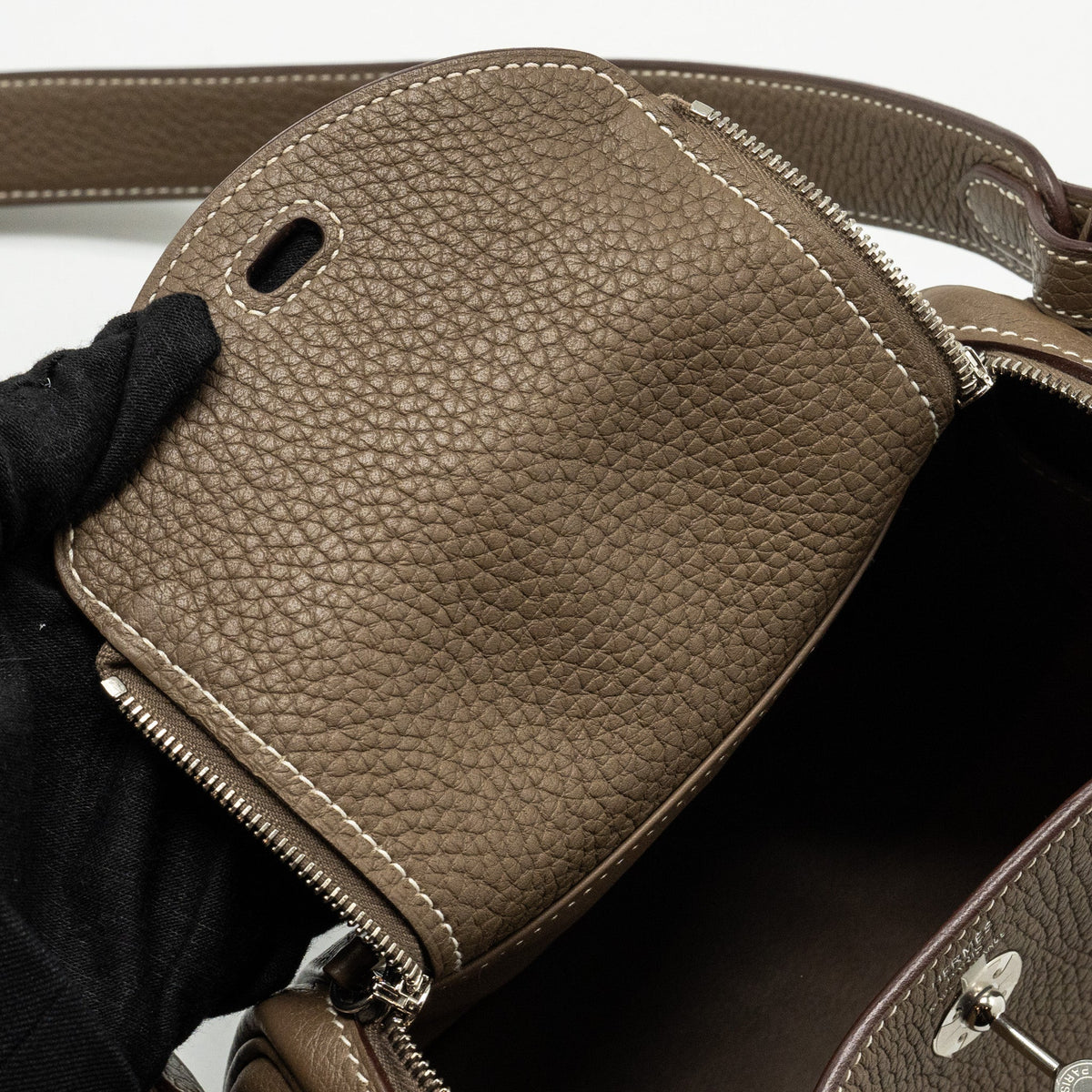 Hermes Mini Lindy Clemence Etoupe SHW