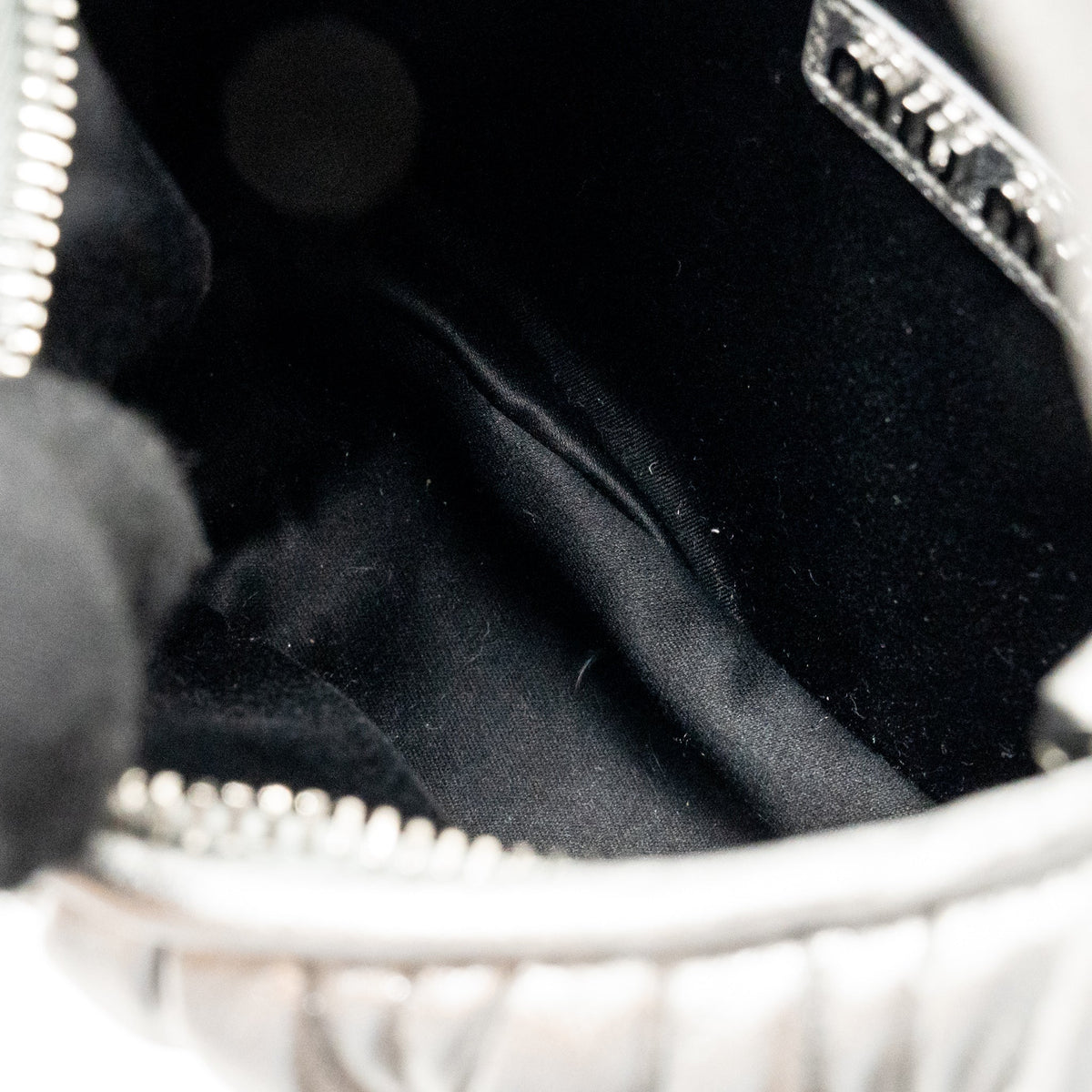 Miu Miu wander hobo bag Nappa leather silver SHW