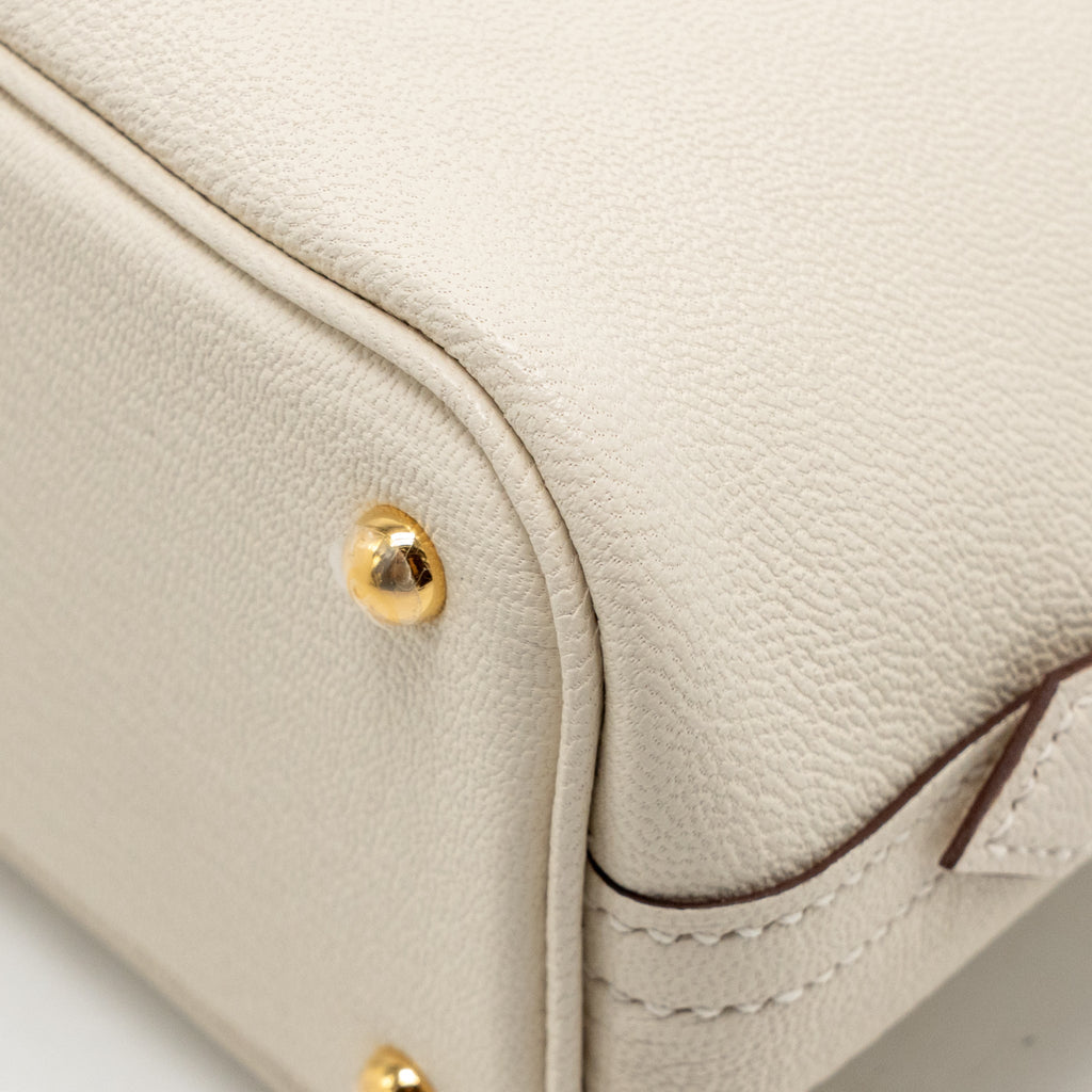 Hermes Mini Bolide Chèvre Mysore Nata GHW