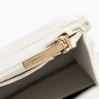 CHANEL CLASSIC WALLET ON CHAIN CAVIAR WHITE LGHW (MICROCHIP)
