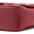 CHANEL MINI RECTANGULAR FLAP BAG CAVIAR RED SHW