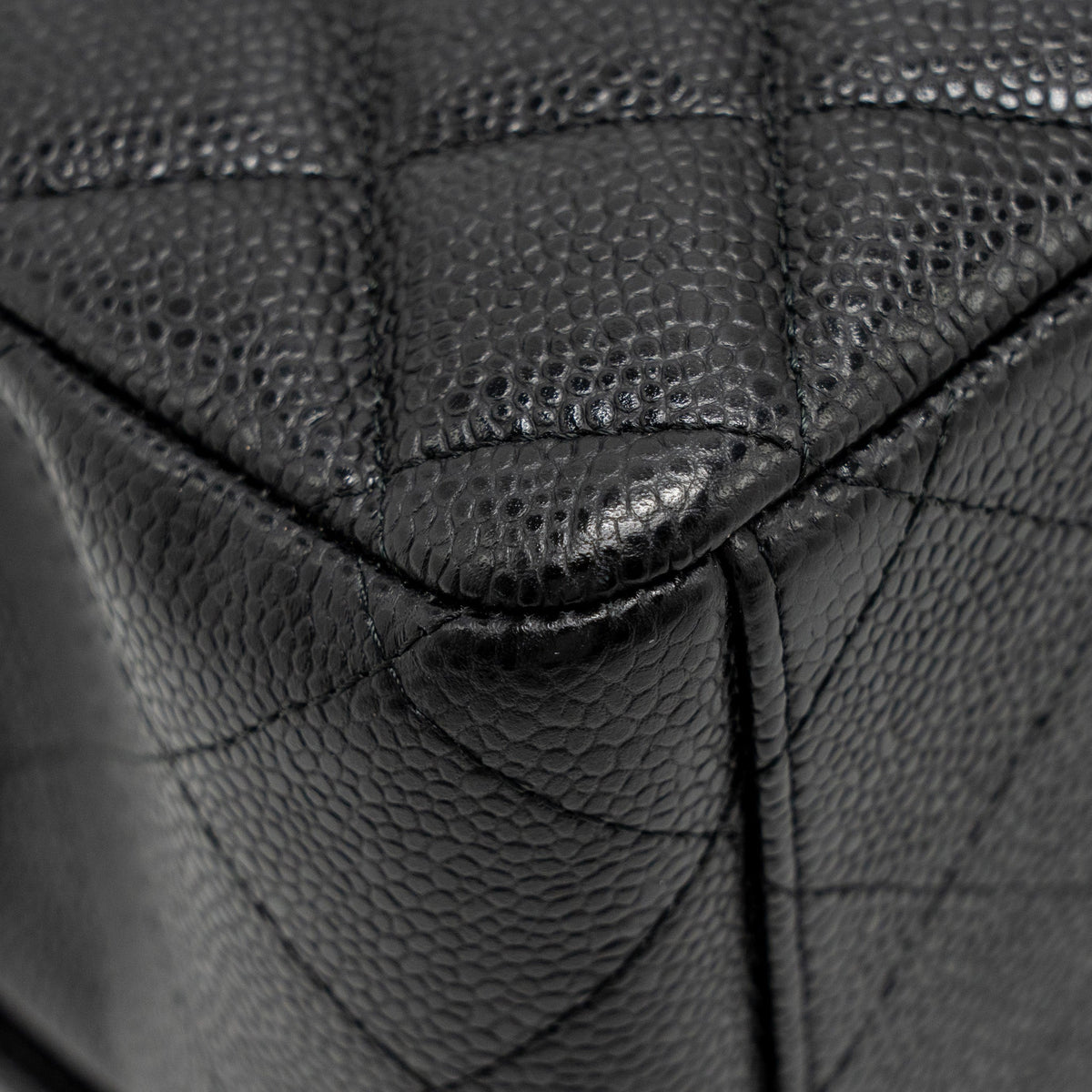 CHANEL MAXI CLASSIC DOUBLE FLAP BAG CAVIAR BLACK SHW