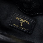 CHANEL 24S 31 NANO CLUTCH WITH CHAIN SHINY LAMBSKIN BLACK LGHW (MICROCHIP)