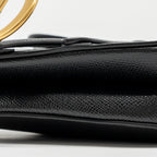 DIOR MINI SADDLE BAG CALFSKIN BLACK GHW