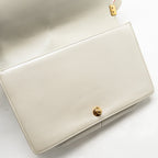 CHANEL BOY BAG METAL SQUARED LAMBSKIN WHITE/RED GHW