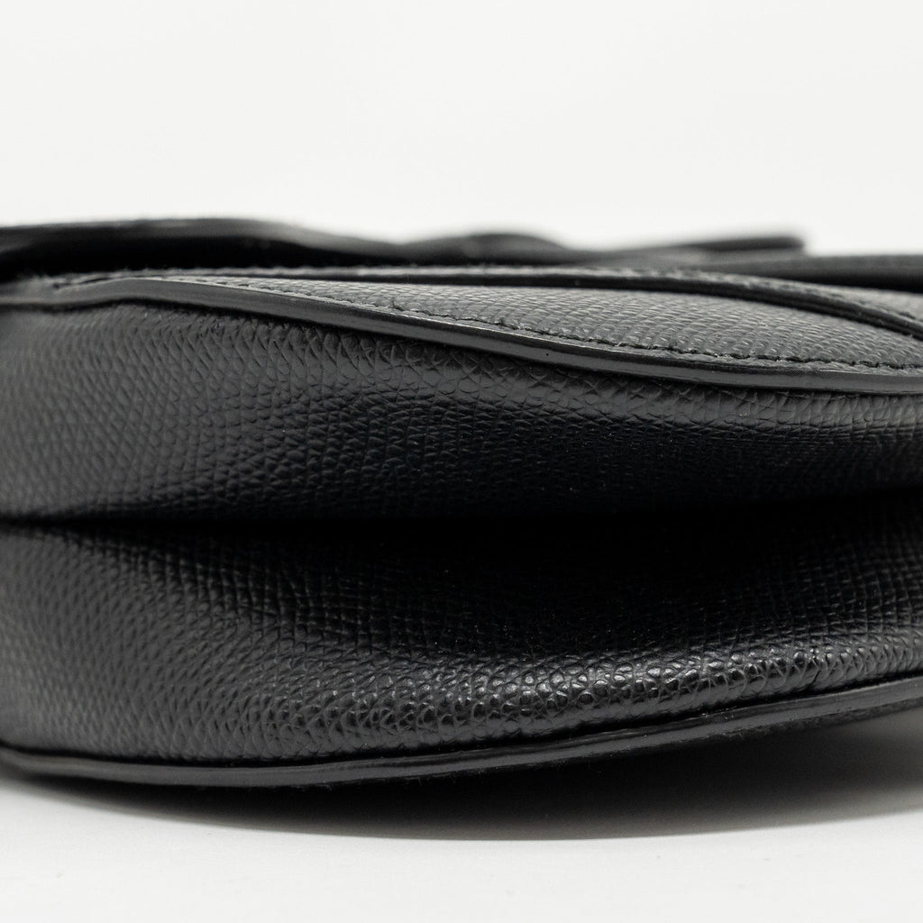 DIOR MINI SADDLE BAG CALFSKIN BLACK GHW