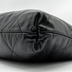 CHANEL MEDIUM 22 BAG SHINY CALFSKIN BLACK GHW (MICROCHIP)