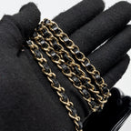 CHANEL 24S 31 NANO CLUTCH WITH CHAIN SHINY LAMBSKIN BLACK LGHW (MICROCHIP)