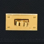 HERMES KELLY POCKET COMPACT MADAME BLACK GHW