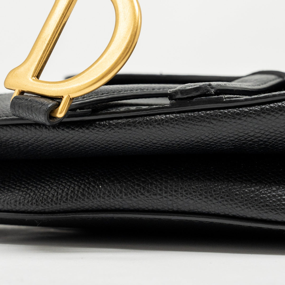 DIOR MINI SADDLE BAG CALFSKIN BLACK GHW