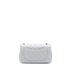 CHANEL 21B PEARL CRUSH MINI RECTANGULAR FLAP BAG LAMBSKIN GREY GHW (MICROCHIP)
