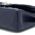 CHANEL SMALL CLASSIC FLAP BAG CAVIAR DARK BLUE LGHW