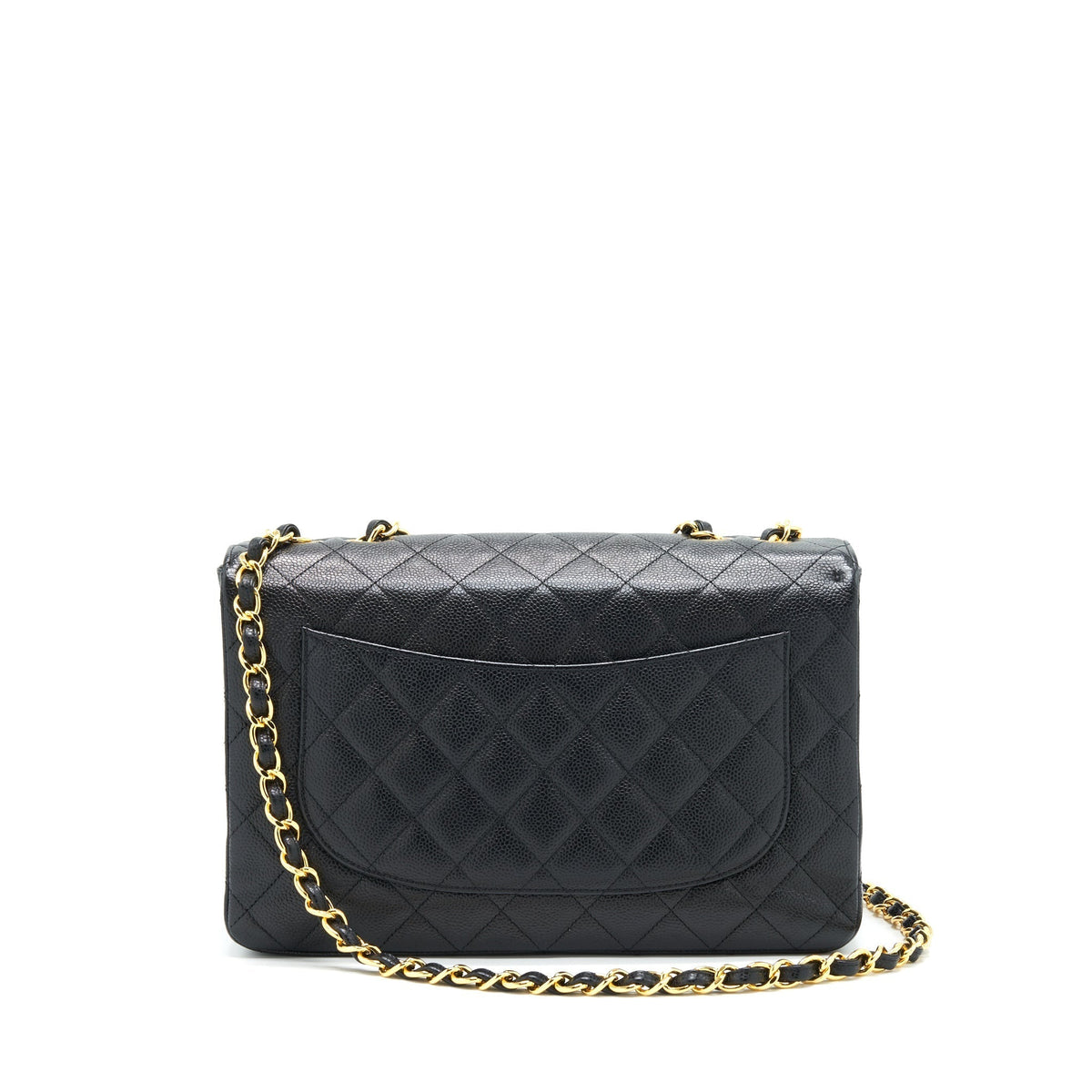 CHANEL VINTAGE JUMBO SINGLE FLAP CAVIAR BLACK GHW
