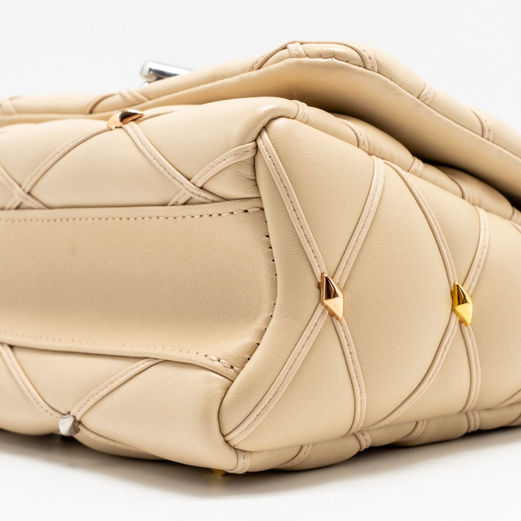 LOUIS VUITTON GO-14 MM LAMBSKIN BEIGE MULTICOLOUR HARDWARE