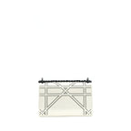 DIOR SMALL DIORAMA STUDDED WHITE WITH BLACK HARDWARE