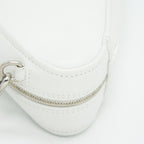 BALENCIAGA TRIANGLE MINI CHAIN CROSSBODY BAG WHITE