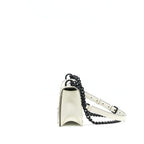 DIOR SMALL DIORAMA STUDDED WHITE WITH BLACK HARDWARE