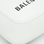 BALENCIAGA TRIANGLE MINI CHAIN CROSSBODY BAG WHITE