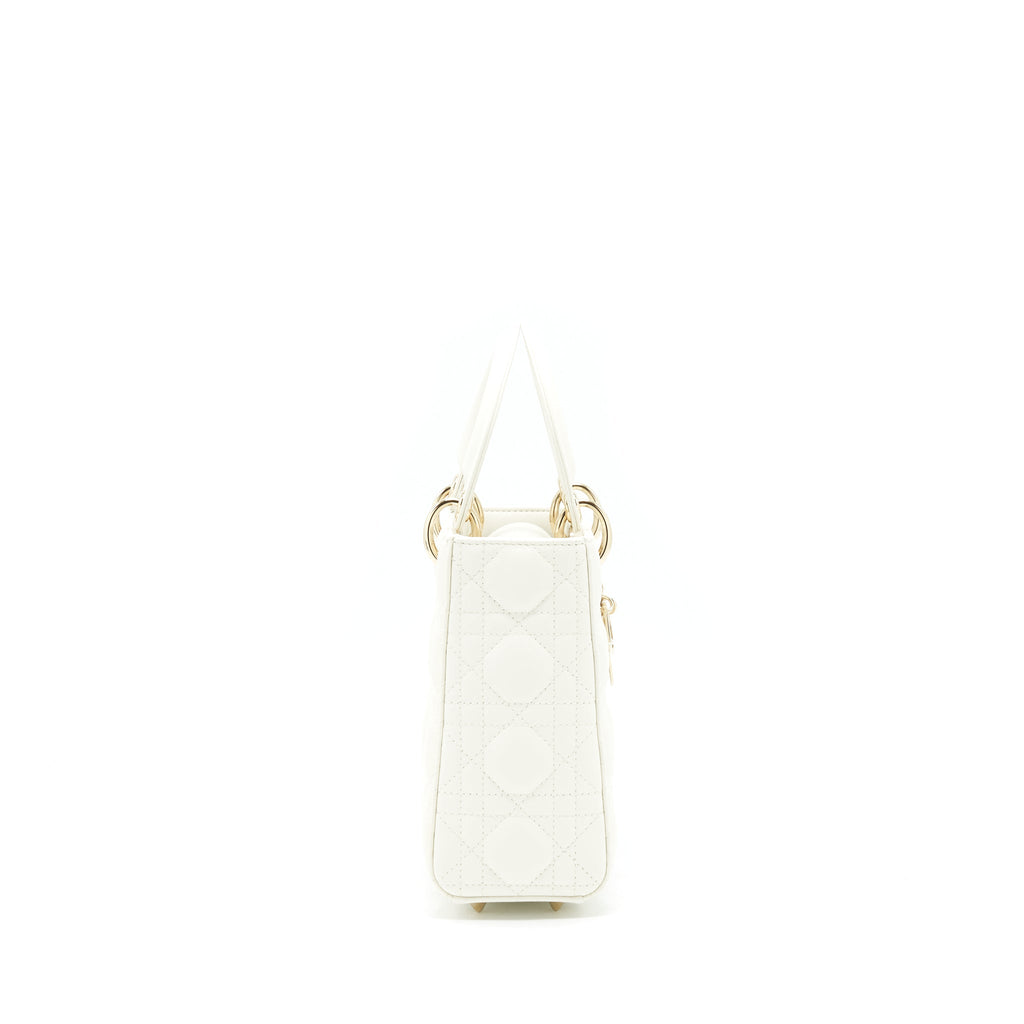 DIOR SMALL LADY DIOR MY ABCDIOR BAG WHITE LGHW